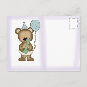 Invitation Carte Postale Baby's First Birthday Par