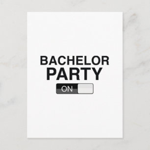 Invitation Carte Postale Bachelor Party le