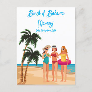 Invitation Carte Postale Bahamas Girls Trip Bachelorette Party Vacances