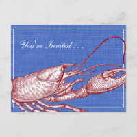 Bake Beach Party de homard nautique vintage