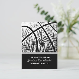 Invitation Carte Postale Ballon de basket