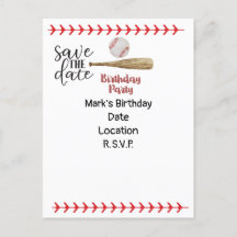 Baseball Sauvez la date d'anniversaire