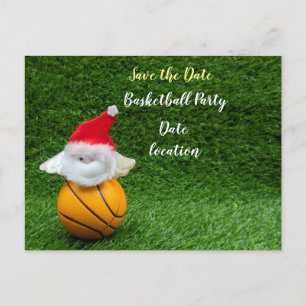 Invitation Carte Postale Basketball Sauvez la date Basketball Noël