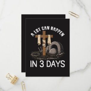 Invitation Carte Postale Beaucoup de choses peuvent arriver en 3 jours Pâqu