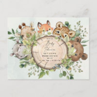 Bébé mignon en bois Baby shower par courrier élect