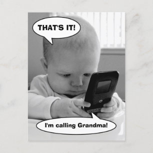 Invitation Carte Postale Bébé sur téléphone portable