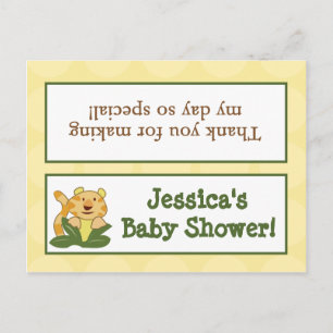 Invitation Carte Postale Bébés de jungle de hauts de forme de sac de