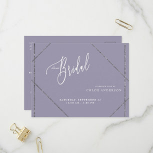 Invitation Carte Postale Belle Élégante Fête de Mariage Lavande