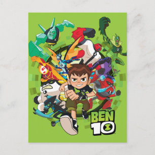 Invitation Carte Postale Ben 10 Alien Rush Graphic