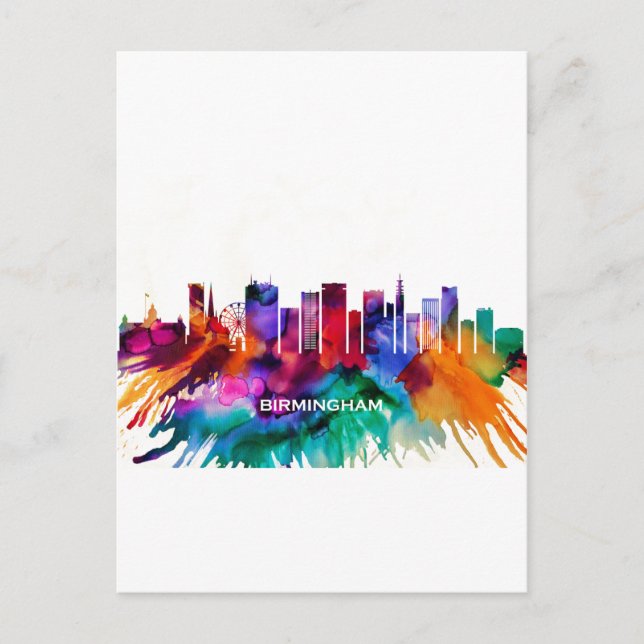Invitation Carte Postale Birmingham Skyline (Devant)