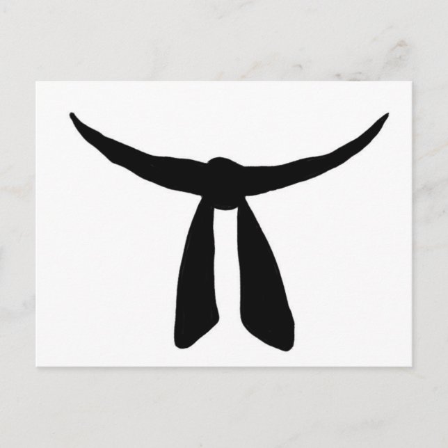 Invitation Carte Postale Black Belt Party (Devant)