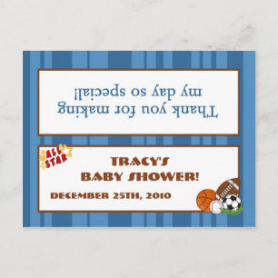 Invitation Carte Postale Bleu All-Star épatant de sac de sucrerie