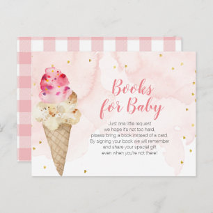 Invitation Carte Postale Blush Ice Cream Gold Parties scintillant Books for