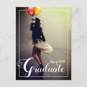 Invitation Carte Postale Bohemian Hipster Woman Graduation Party