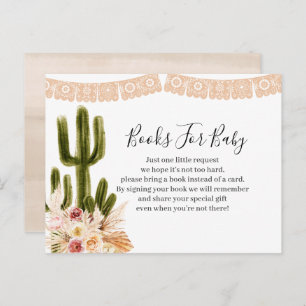Invitation Carte Postale Boho Cactus Taco à propos d'amour Fleurs Livres po