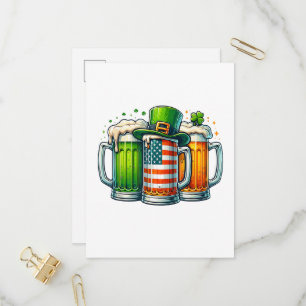 Invitation Carte Postale Boisson Irlandaise Irlande Fête de la Saint-Patric