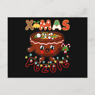 Invitation Carte Postale Bol de Pozole mignon pour Noël T-shirt de Noël lai