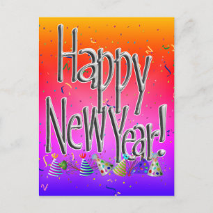 Invitation Carte Postale BONNE ANNÉE ! Image texte
