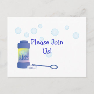 Invitation Carte Postale Bouteille de bulles