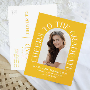 Invitation Carte Postale Bravo à la Graduate Arch Photo Graduation Party