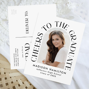 Invitation Carte Postale Bravo à la Graduate Arch Photo Graduation Party