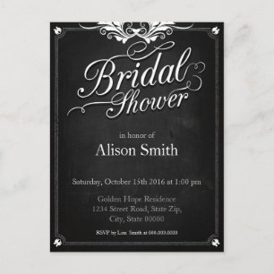 Invitation Carte Postale Bridal Shower
