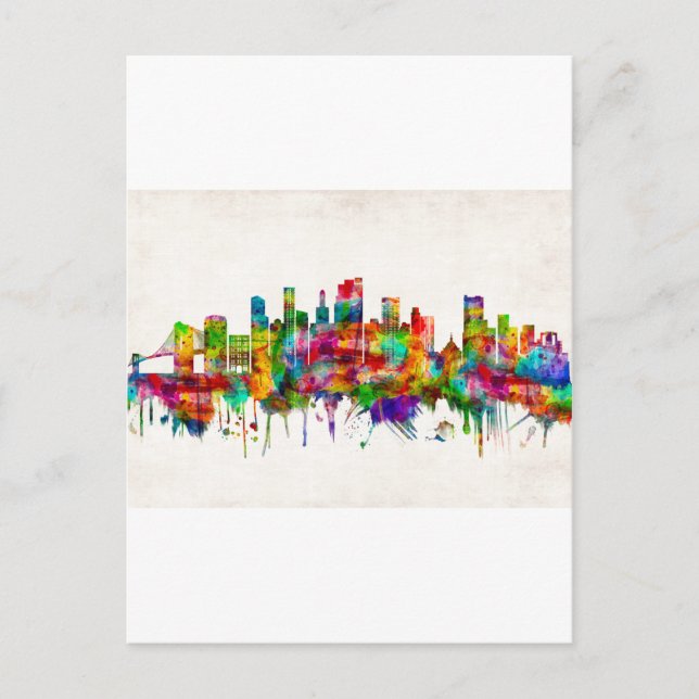 Invitation Carte Postale Brooklyn New York Skyline (Devant)