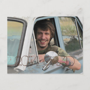 Invitation Carte Postale Brun de grunge de fête de remise des diplômes de