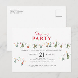 Invitation Carte Postale Bureau d'entreprise moderne Noël Fête de Noël