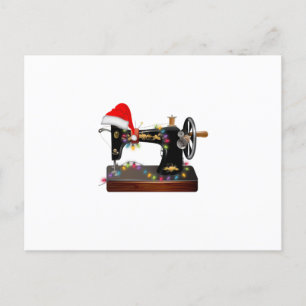 Invitation Carte Postale Cadeau de couture   Joyeux Noël amoureux de coutur