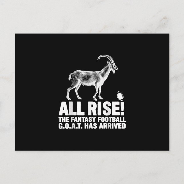 Invitation Carte Postale Cadeau de la chèvre de football fantastique champi (Devant)