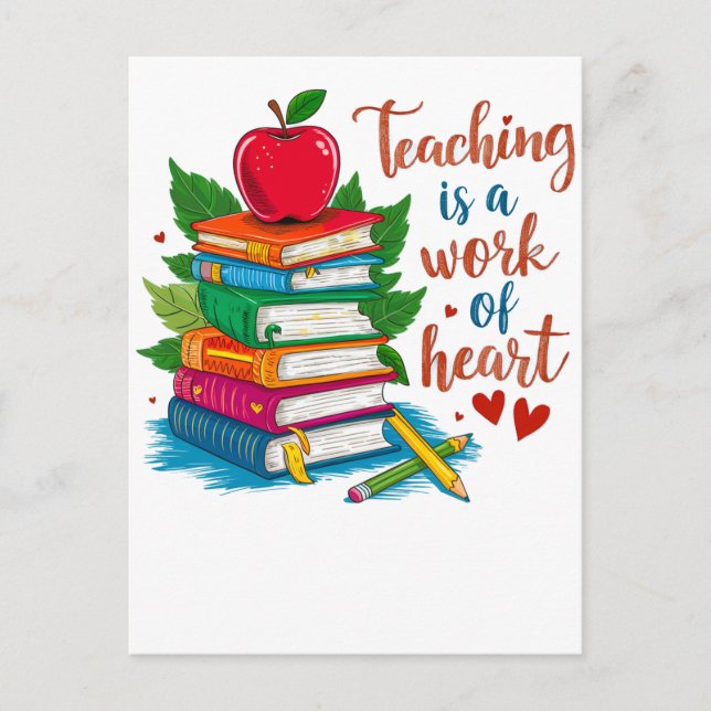Invitation Carte Postale Cadeau pour Enseignant | Enseigner est une affaire (Devant)