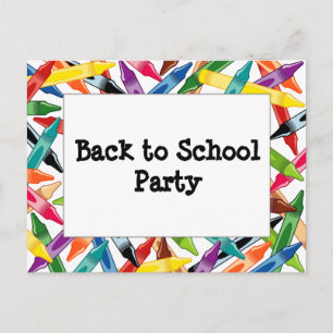 Invitation Carte Postale Cadre de crayons