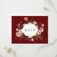 Cadre floral automnal Demande de chanson RSVP pour