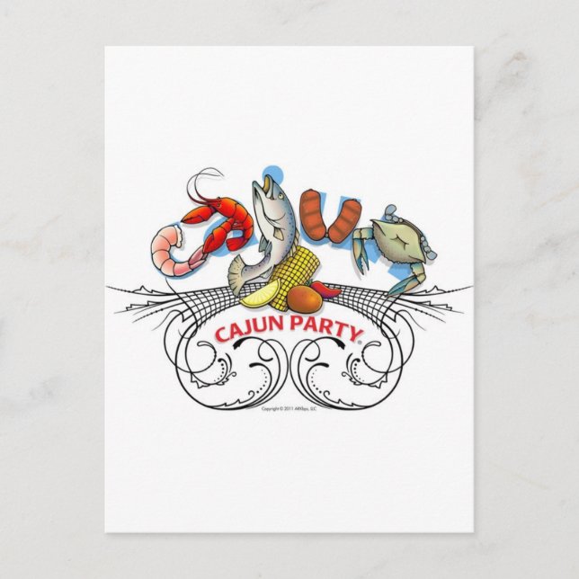 Invitation Carte Postale Cajun-Party-WLG-20110531 (Devant)