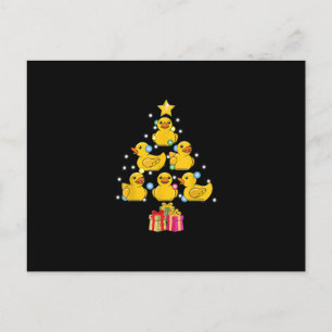 Invitation Carte Postale Canard en caoutchouc Arbre de Noël Duckie Coin-coi