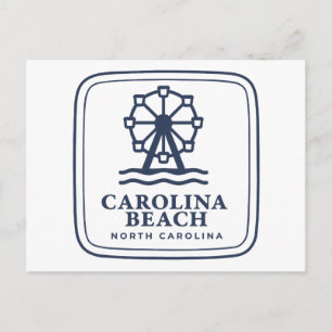 Invitation Carte Postale Carolina Beach Caroline du Nord grande roue et mer