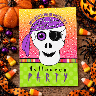 Invitation Carte Postale Carton d'invitation à une fête d'Halloween sur le