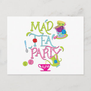 Invitation Carte Postale Carton d'invitation fantaisiste de Wonderland pour