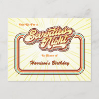 Carton d'invitation pour soirée des années soixant