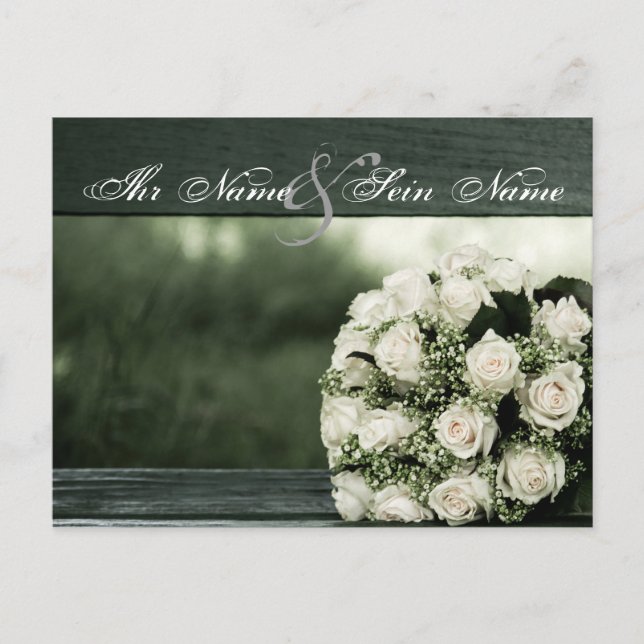 Invitation Carte Postale Cartons d'invitation de mariage élégants (Devant)