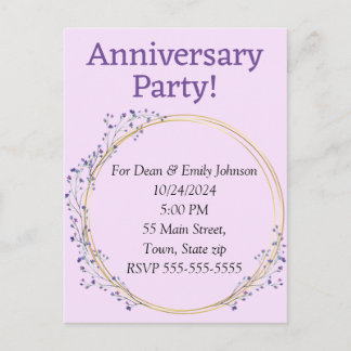 Invitation Carte Postale Cartons d'invitation pour fête d'anniversaire