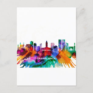 Invitation Carte Postale Casablanca Skyline