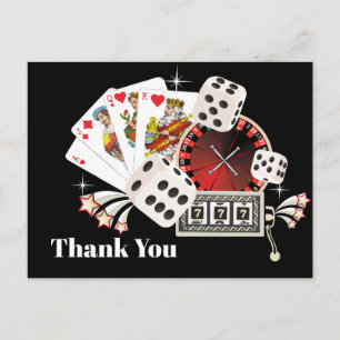 Invitation Carte Postale casino