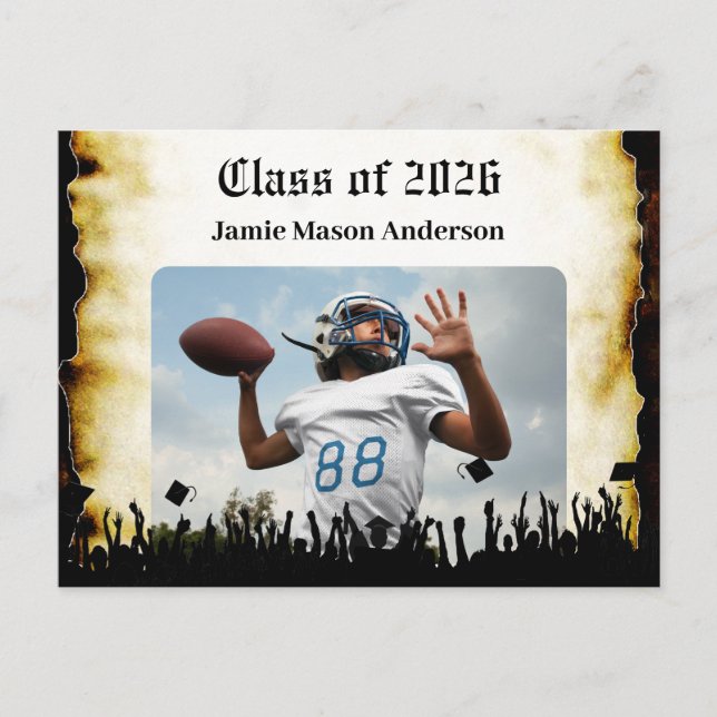 Invitation Carte Postale Catégorie de l'Invitation principal de la graduati (Devant)