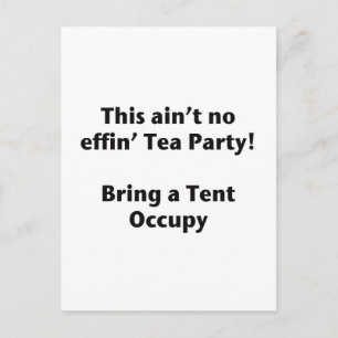 Invitation Carte Postale Ceci n'est pas un putain de Tea Party ! Apportez u