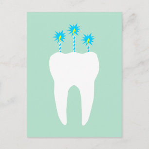 Invitation Carte Postale Célébration d'une dent aux bougies