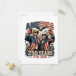 Invitation Carte Postale Célébration patriotique de l'Amérique 250 ans