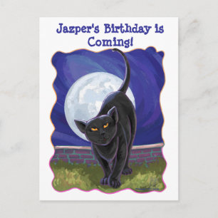 Invitation Carte Postale Centre de la fête des chats noirs
