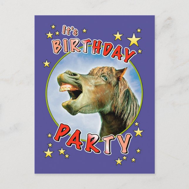 Invitation Carte Postale C'est la fête de Birthday (Devant)